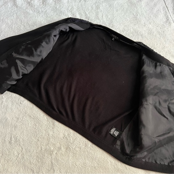 Lafayette 148 Wool Metallic Jacquard Knit Floral Cardigan Jacket Topper Medium - Picture 10 of 12